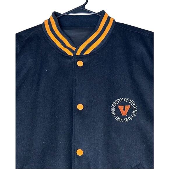 University of Virginia Vintage Reversible Heavy Varsity Jacket XL - Picture 2 of 15
